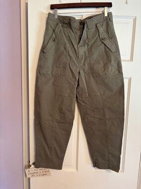 Banana Republic Cotton Barrel Leg Utility Pants sz 10